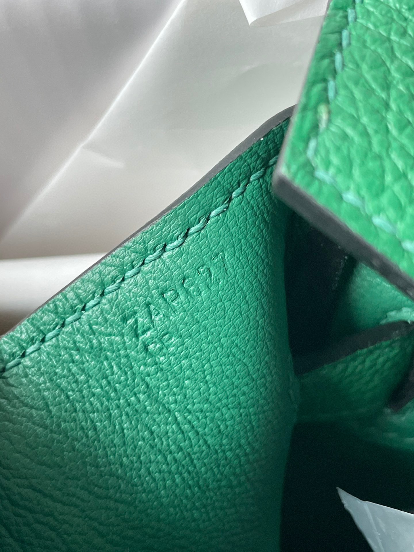 Hermes Birkin 30CM Togo Leather Handbag Bombou Green